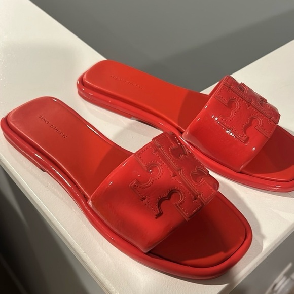 Tory Burch Red Slide Sandals - Picture 2 of 6